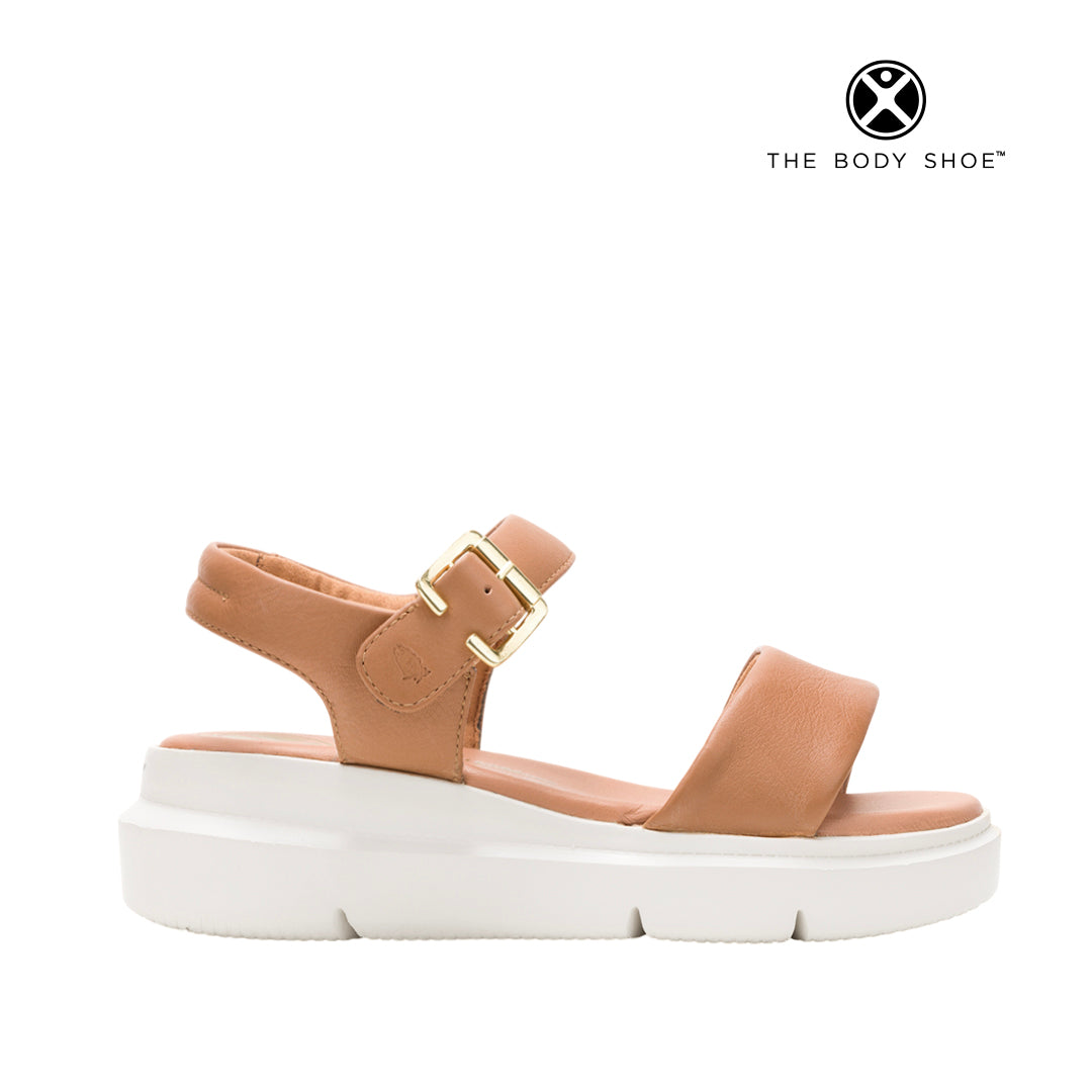 Sandalias de cuña Uplift Strap para mujer color tan - Hush Puppies Costa Rica
